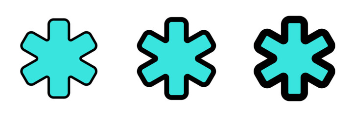 Editable asterisk vector icon. Part of a big icon set family. Perfect for web and app interfaces, presentations, infographics, etc