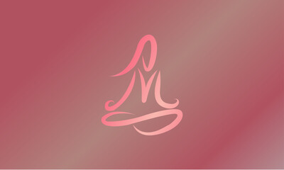 Luxurious beauty M logo design