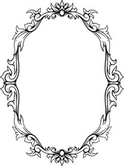 frame border vintage with a floral design