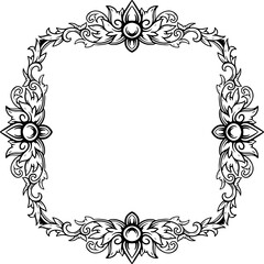 frame border vintage with a floral design