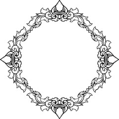 frame border vintage with a floral design