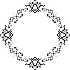 frame border vintage with a floral design