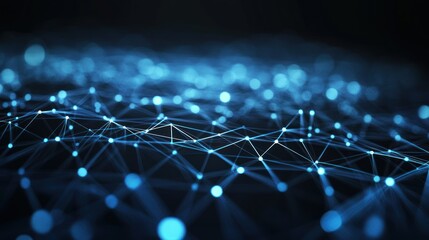 Fototapeta premium Abstract Digital Network - Connecting the Dots