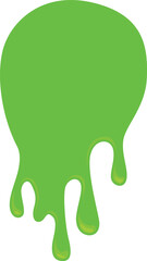 Green paint blob creative element. Liquid slime