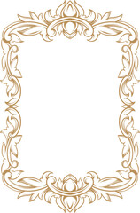 Elegant vintage ornament with gold Luxury floral