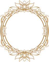 Elegant vintage ornament with gold Luxury floral