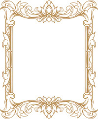 Elegant vintage ornament with gold Luxury floral