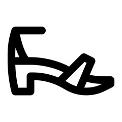 sandals, slippers, women, fashion, female, lifestyle outline icon