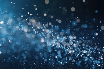 Dynamic particles swirling in a deep blue abyss, creating a mesmerizing visual display of movement and energy, evoking a sense of depth and intrigue.