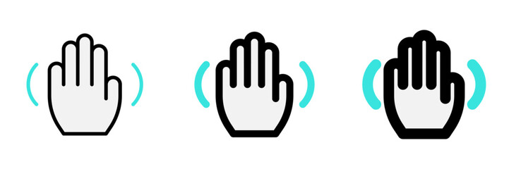 Editable hand gesture wave vector icon. Part of a big icon set family. Perfect for web and app interfaces, presentations, infographics, etc