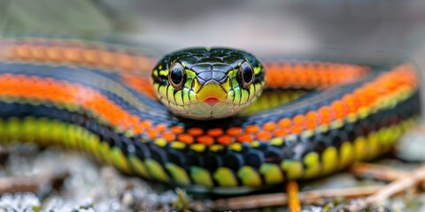 Obraz premium Black-Necked Garter Snake