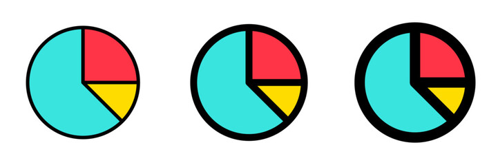 Editable pie chart  vector icon. Part of a big icon set family. Perfect for web and app interfaces, presentations, infographics, etc