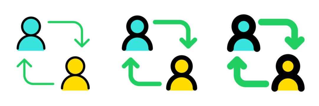 recommend clip art: Editable employee turnover, account switch vector icon. Part of a big icon set family. Perfect for web and app interfaces, presentations, infographics, etc