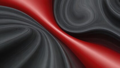 Abstract background with swirling black and red shapes.