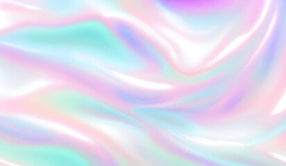 Obraz premium Holographic background seamless trendy iridescent light foil texture. Soft holographic pastel unicorn marble background pattern. Modern pearlescent blurry abstract swirl illustration. 
