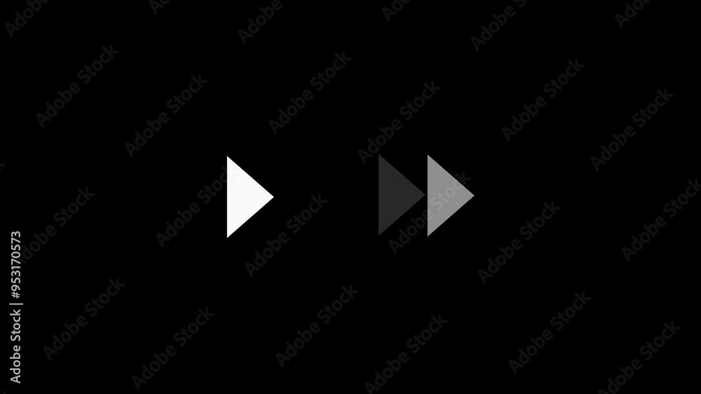Poster arrow animation swipe right. blinking navigation indicator with motion, pointing direction. ui desig