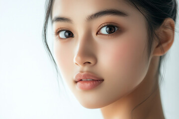 Naklejka premium Close up portrait of a woman