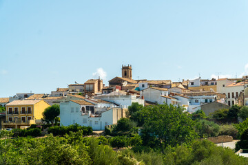 Obraz premium Landscape with Benidoleig town in the background