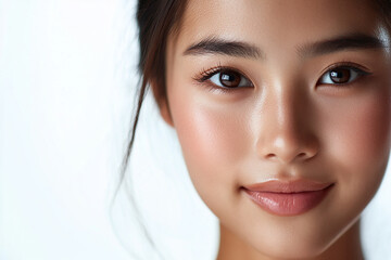Naklejka premium Close up portrait of a woman