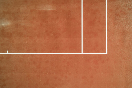 aerial of a tennis court