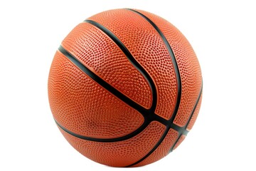Fototapeta premium A detailed view of a basketball ball on a white surface