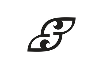 abstract letter s eye logo template design