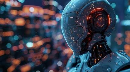 Fototapeta premium AI Crypto Trade Artificial Technology Business Background