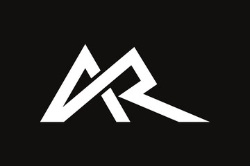 abstract letter ar branding logo template design vector