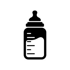 Baby bottle vector isolated on white background.