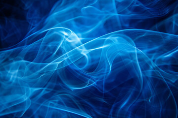 A blue smokey background with a blue flame
