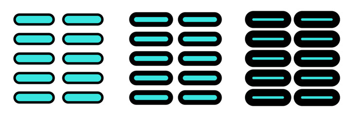 Editable text column vector icon. Part of a big icon set family. Perfect for web and app interfaces, presentations, infographics, etc