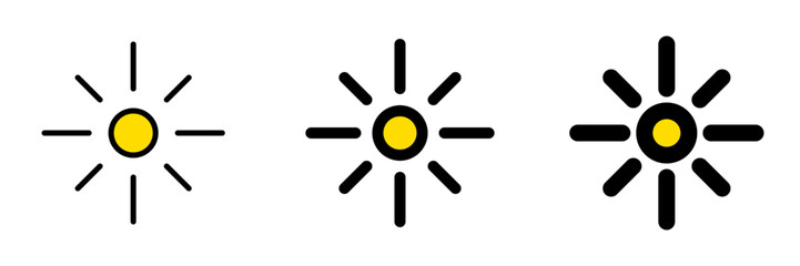 Editable bright sun vector icon. Part of a big icon set family. Perfect for web and app interfaces, presentations, infographics, etc