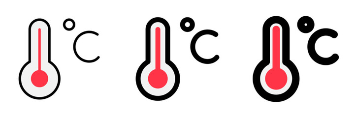 Editable celsius thermometer vector icon. Part of a big icon set family. Perfect for web and app interfaces, presentations, infographics, etc