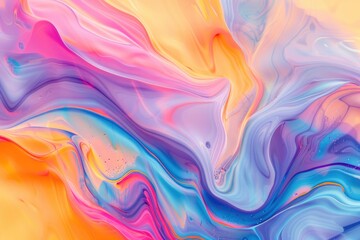 Obraz premium Abstract artwork featuring vibrant colors and fluid brushstrokes