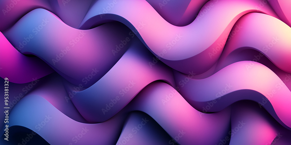 Poster colorful abstract waves in a dynamic pattern create a vibrant visual experience