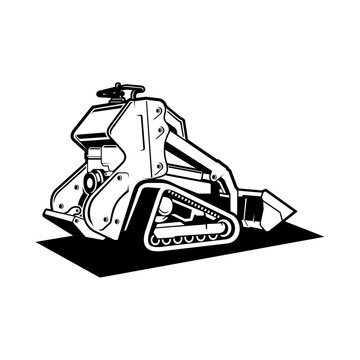 recommend clip art: Mini Skid steer loader , logo vector image .