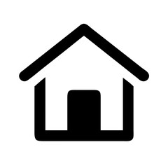 Fototapeta premium home symbol, minimalist and professional for any UI use.