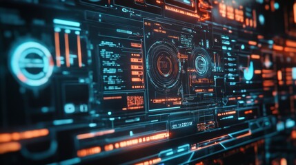 Fototapeta premium Futuristic Digital Interface