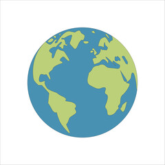 earth icon, globe icon illustration
