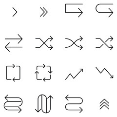 Arrow Icons line vector illustration
