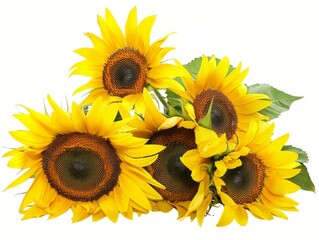 Fototapeta premium Sunflower Symphony: A Captivating Arrangement in 4:3 Aspect Ratio