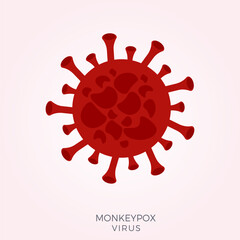 Mpox Awareness concepts. Painful pox virus vector illustration. Monkeypox pandemic, epidemic sign template design.