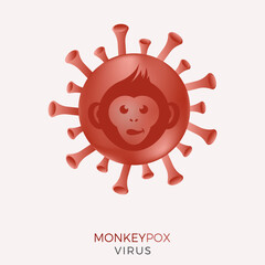 Mpox Awareness concepts. Painful pox virus vector illustration. Monkeypox pandemic, epidemic sign template design.
