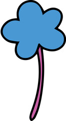 Quirky Floral Shape Element