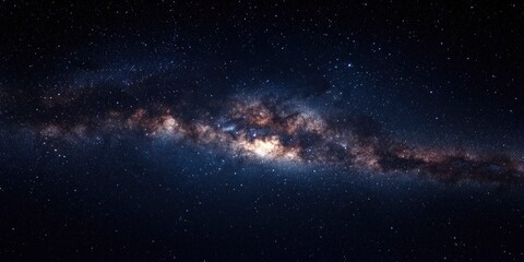Fototapeta premium A starry night sky looks best against the backdrop of a dark cosmic space.