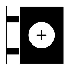 Fototapeta premium sign post of healthy care with simple icons