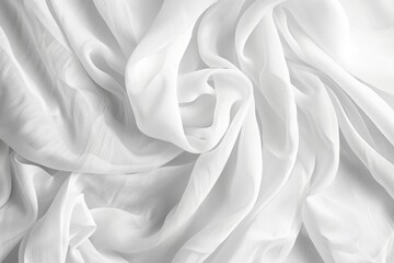 Obraz premium Close-up shot of white fabric texture