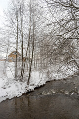 River in a winter.