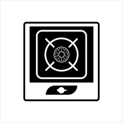 Gas Stove Icon, Gas Burner Icon