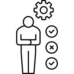 Employee skills vector icon